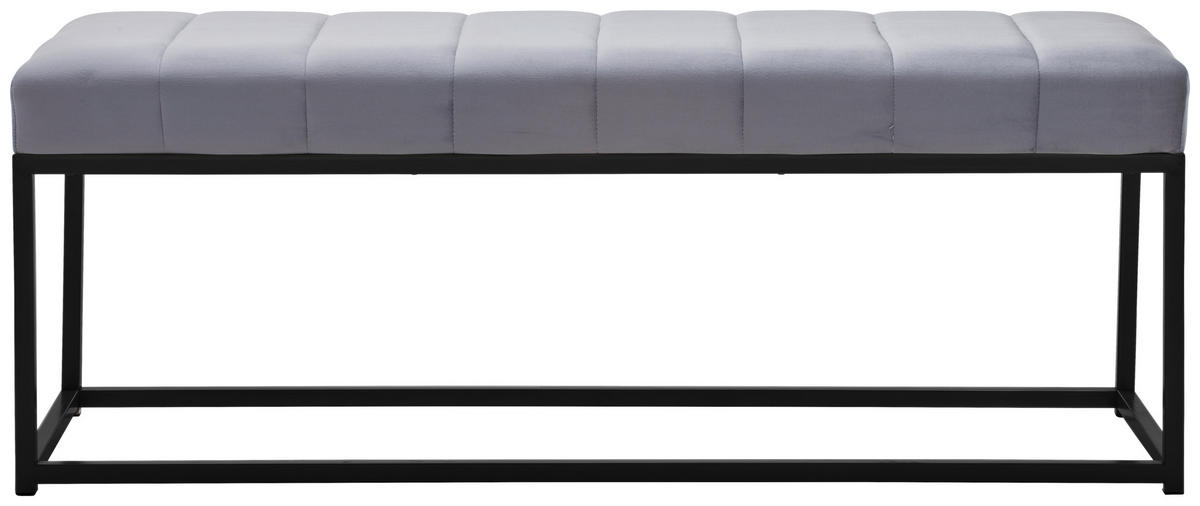 KLOP, kovina, tekstil siva, črna  - črna/siva, Trendi, kovina/tekstil (120/45/43cm) - Xora