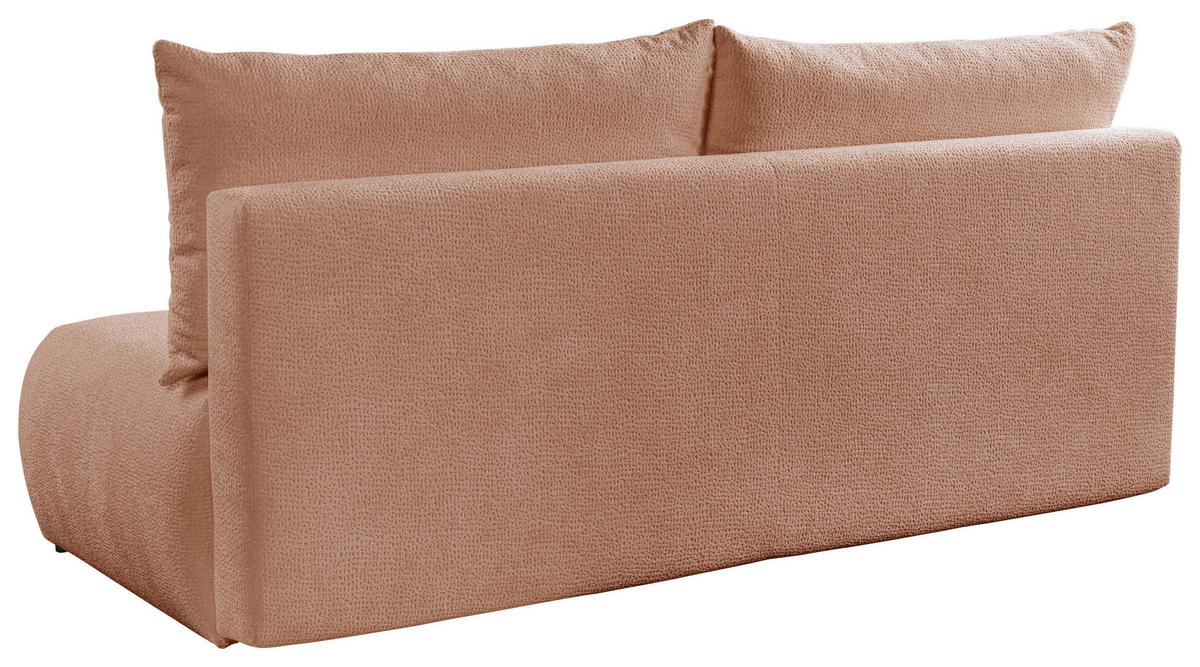 SCHLAFSOFA  mit Bettkasten erhältlich, Bettfunktion erhältlich Struktur Rosa  - Creme/Schwarz, Design, Holz/Textil (209/100/103cm) - MID.YOU