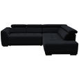 ECKSOFA in Chenille Anthrazit  284/205 cm  - Anthrazit/Schwarz, Design, Kunststoff/Textil (284/205cm) - Xora