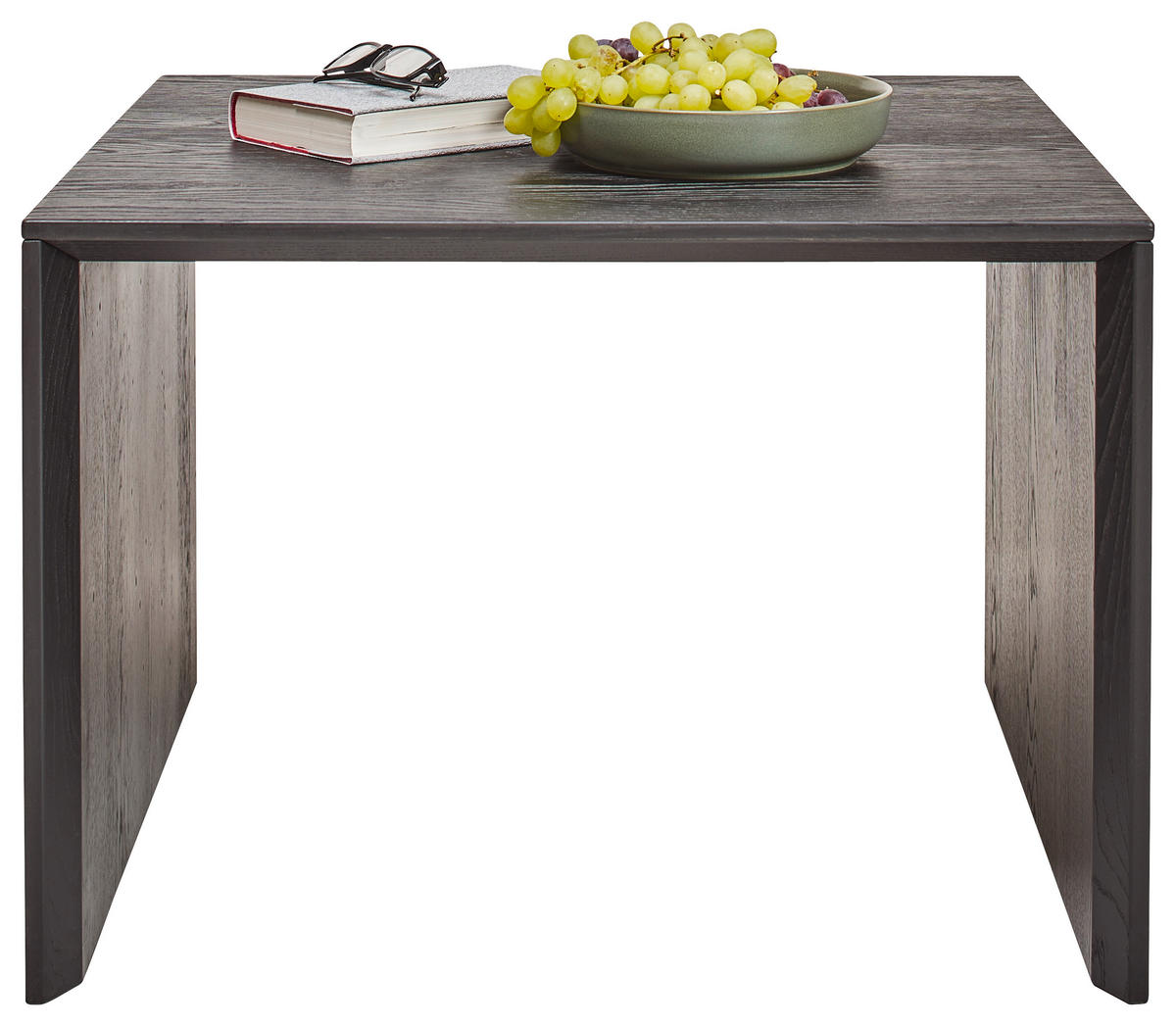COUCHTISCH in Holz 65/65/46 cm  - Eiche dunkel/Schwarz, Natur, Holz (65/65/46cm) - Valnatura