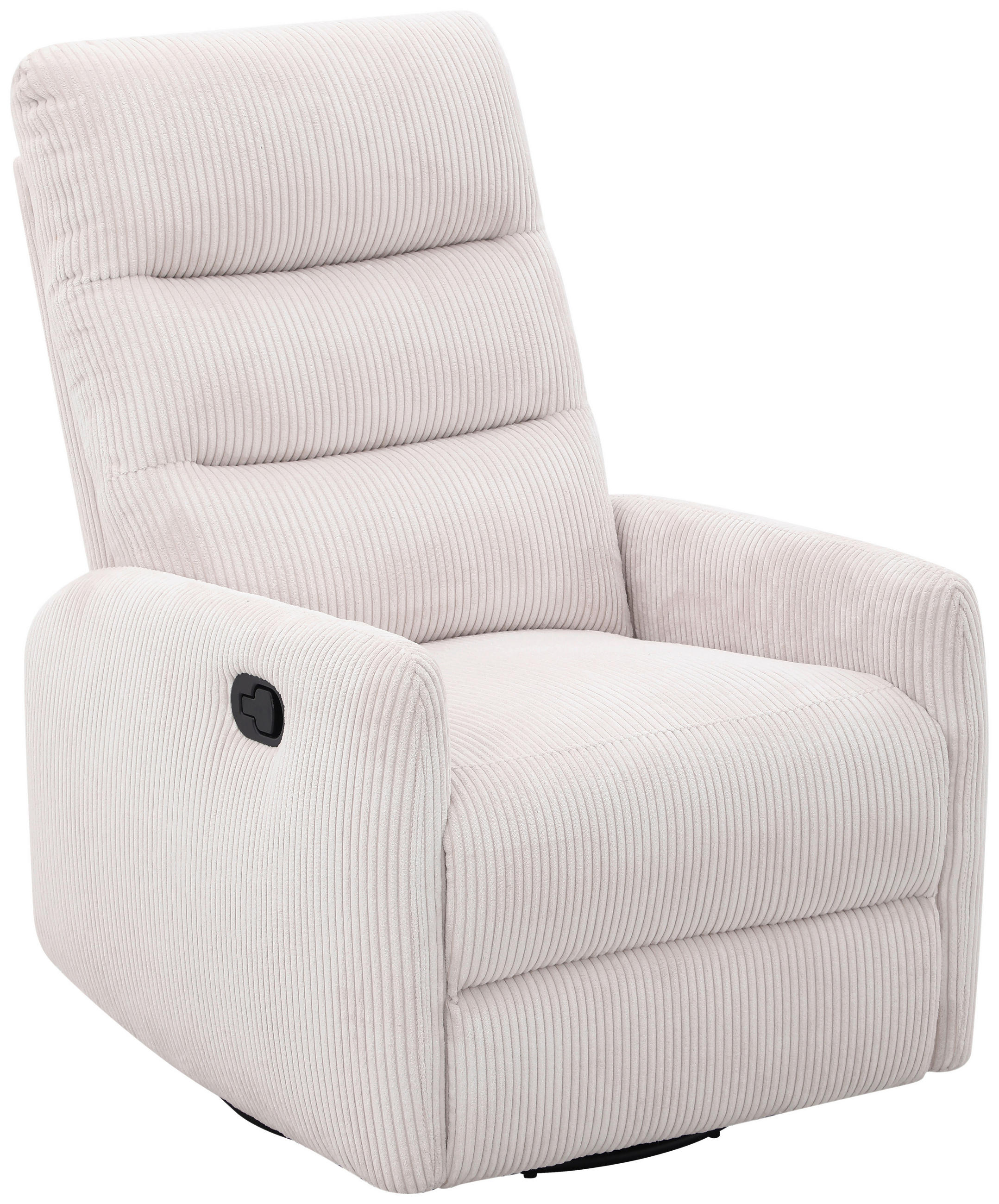 RELAXSESSEL Cord Relaxfunktion    - Beige/Schwarz, Design, Textil/Metall (78/107/95cm) - Carryhome