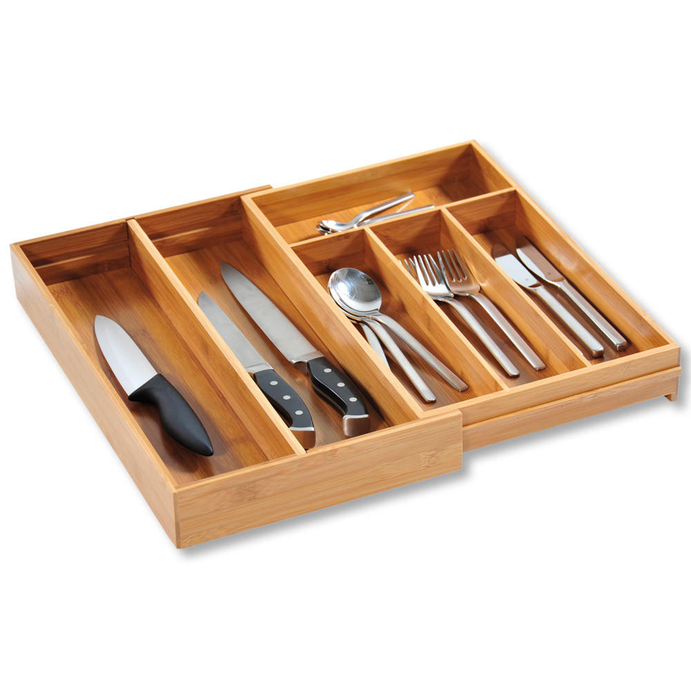 BESTECKBOX - Naturfarben, Basics, Holz (26/43/6cm) - Kesper