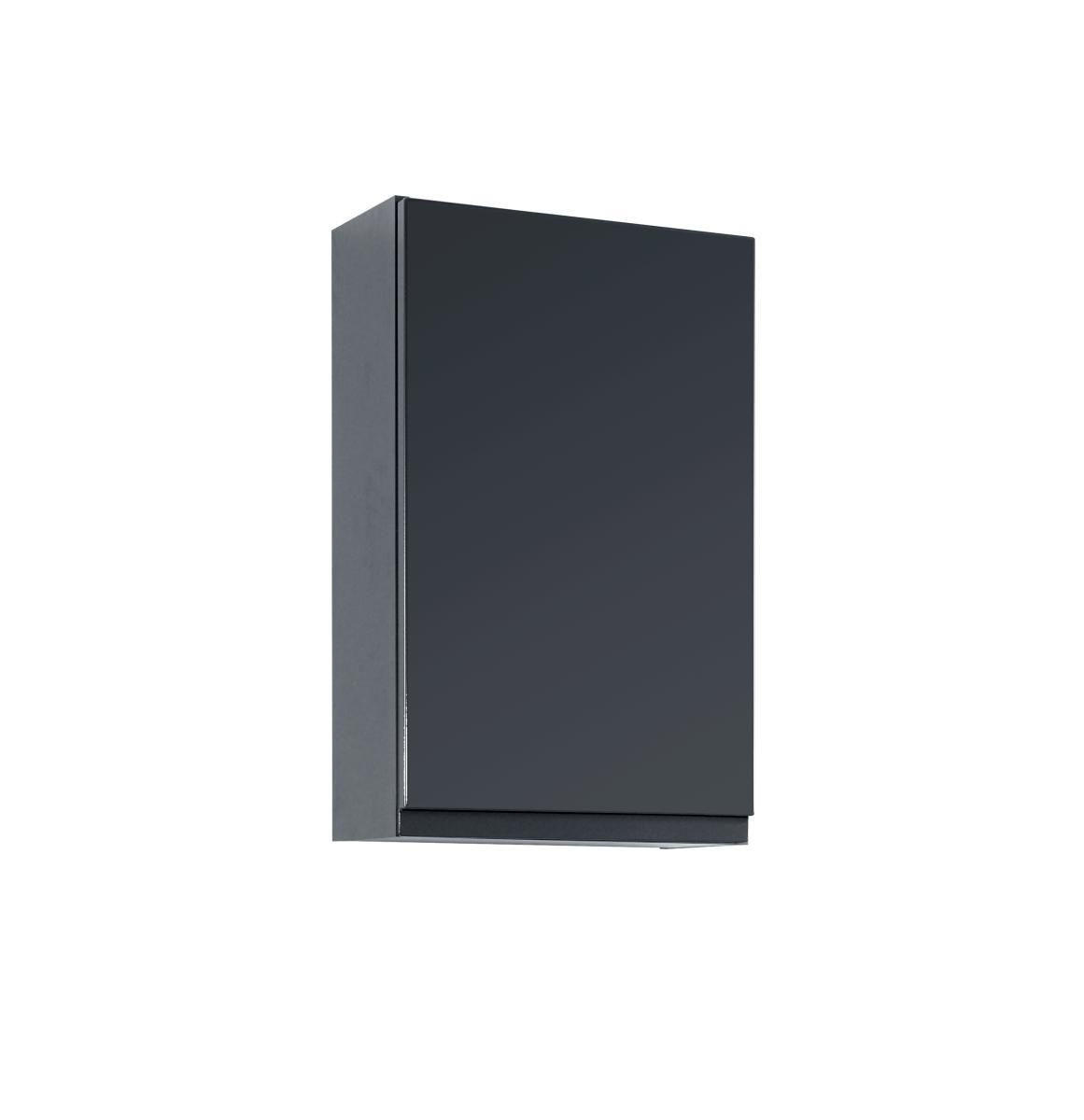 Hängeschrank in Grau 40/64/20 cm  - Graphitfarben/Grau, Design, Holzwerkstoff (40/64/20cm) - Held
