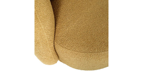 COCKTAILSESSEL Chenille Senfgelb - Senfgelb/Schwarz, LIFESTYLE, Textil/Metall (101/79/96cm) - Xora