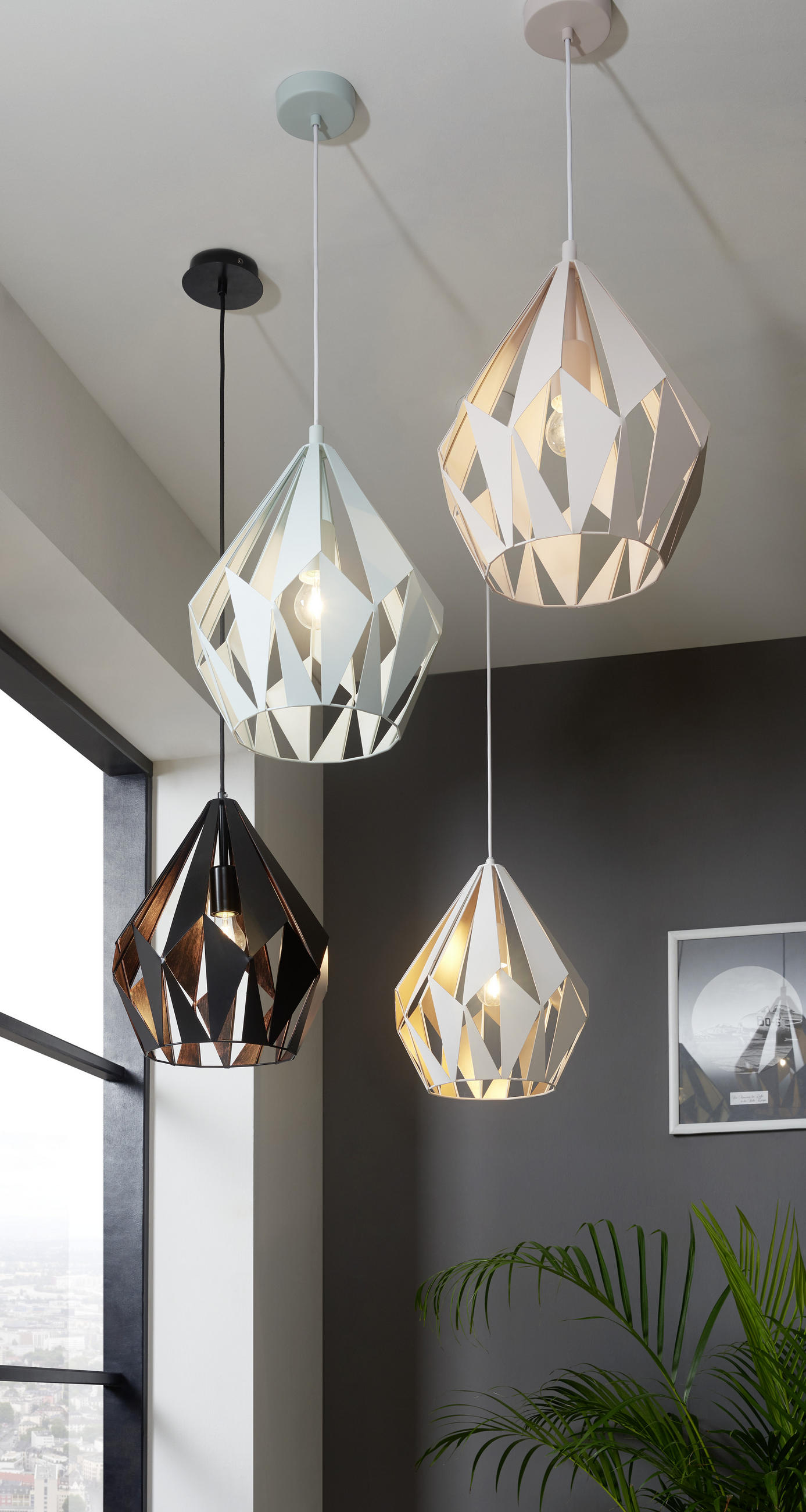 TAKLAMPA 31/110 cm - svart/kopparfärgad, Design, metall (31/110cm) - Landscape