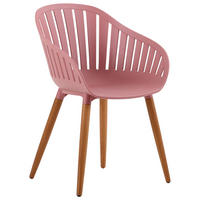 GARTENSESSEL Kunststoff Naturfarben, Rosa  - Naturfarben/Rosa, Natur, Holz/Kunststoff (54/80/55cm) - Ambia Garden