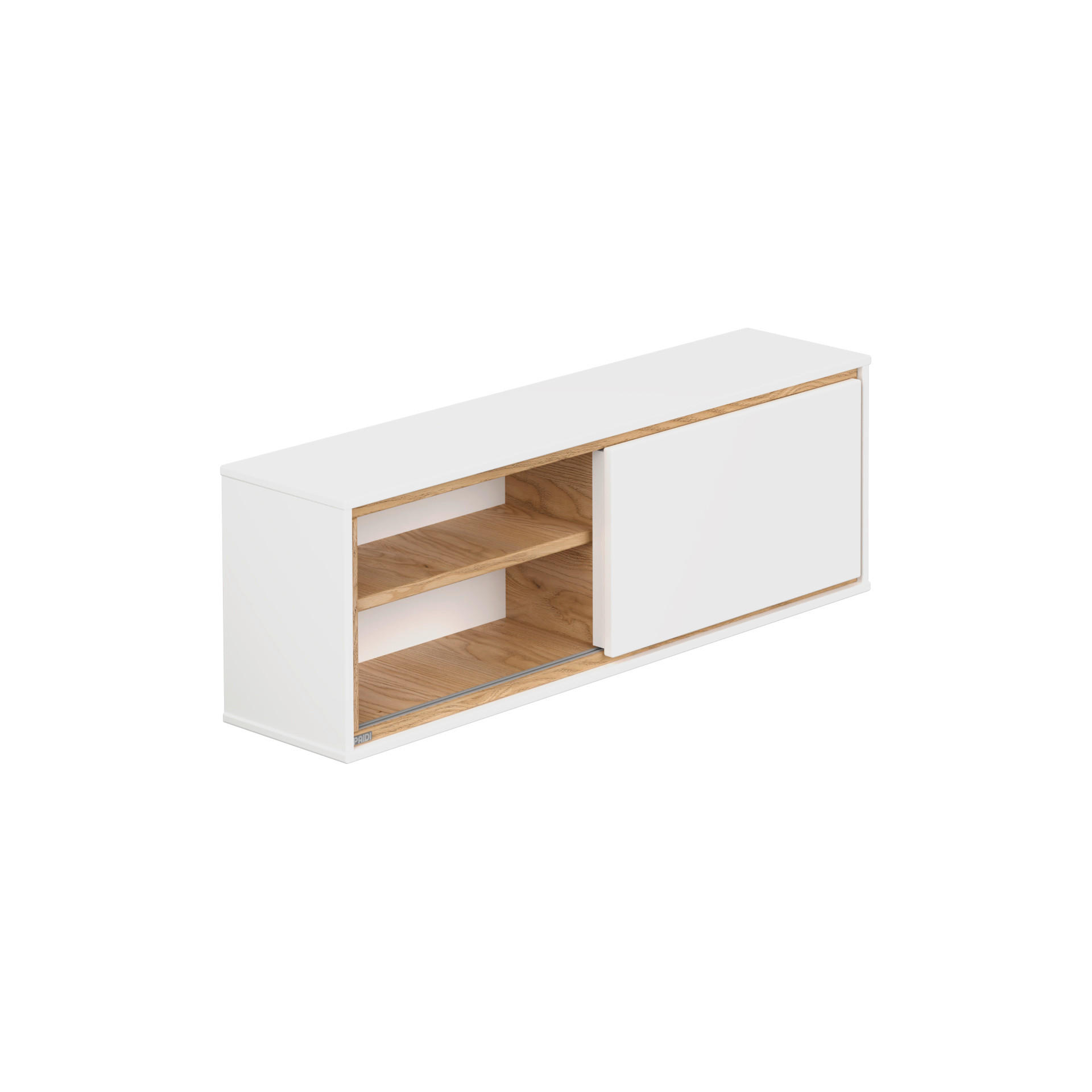 WANDBOARD Lieven Weiß, Eichefarben  - Eichefarben/Weiß, Basics, Holzwerkstoff (88,8/30,2/21,1cm) - Paidi