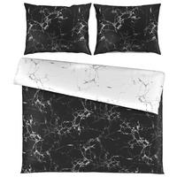 BETTWÄSCHESET Satin 200/210 cm  65 cm/100 cm  - Weiss/Schwarz, Trend, Textil (200/210cm) - Esposa