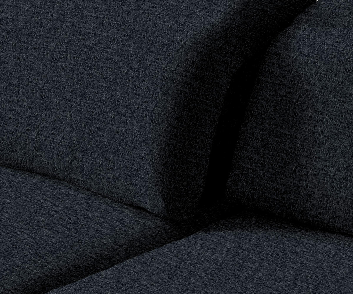 ECKSOFA in Webstoff Anthrazit  - Anthrazit/Schwarz, Design, Textil/Metall (180/289cm) - Stylife