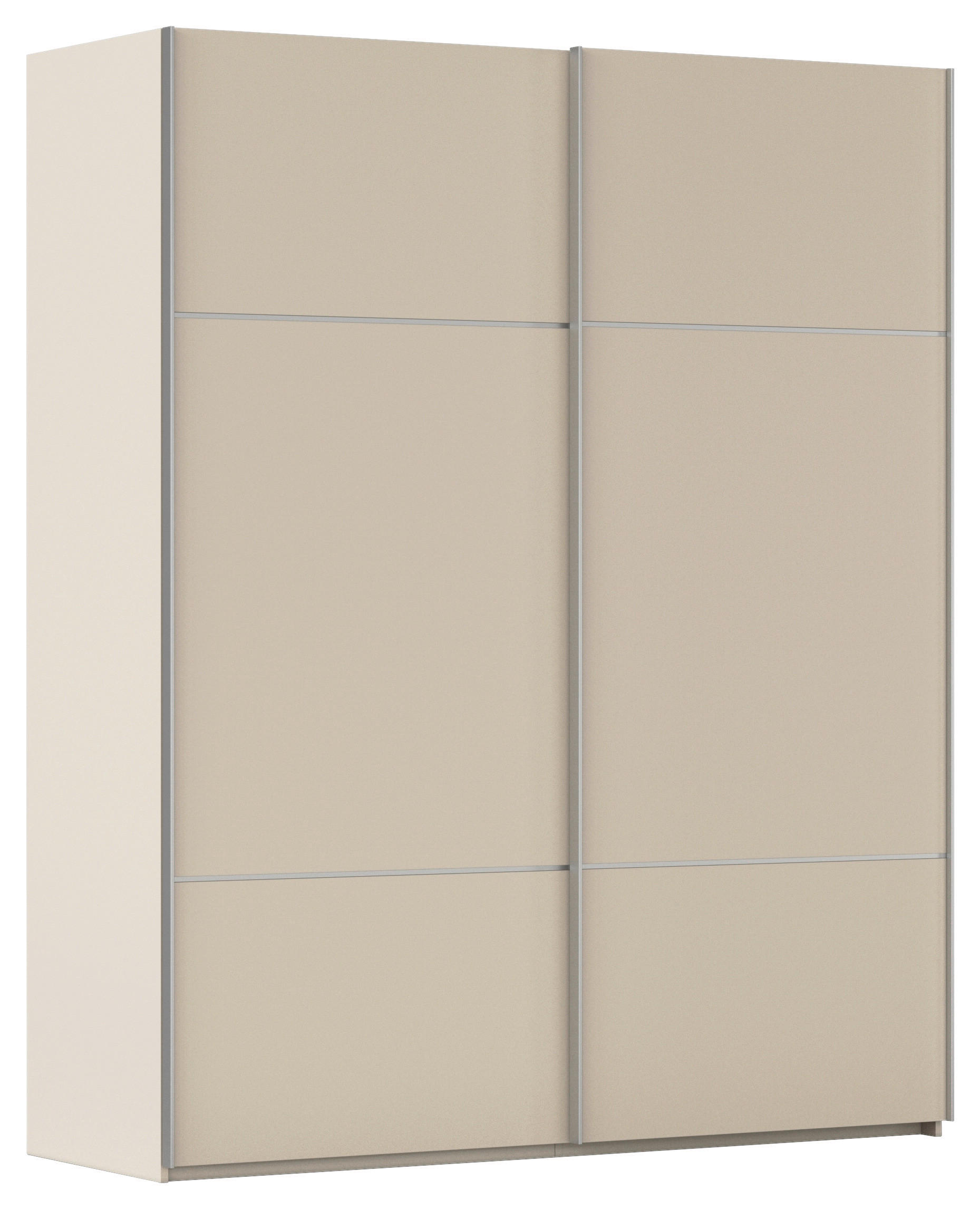 SCHWEBETÜRENSCHRANK 181/223/68 cm 2-türig Champagner - Champagner/Alufarben, KONVENTIONELL, Holzwerkstoff/Metall (181/223/68cm) - Novel