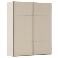 SCHWEBETÜRENSCHRANK in Champagner  - Champagner/Alufarben, Konventionell, Holzwerkstoff/Metall (181/223/68cm) - Novel