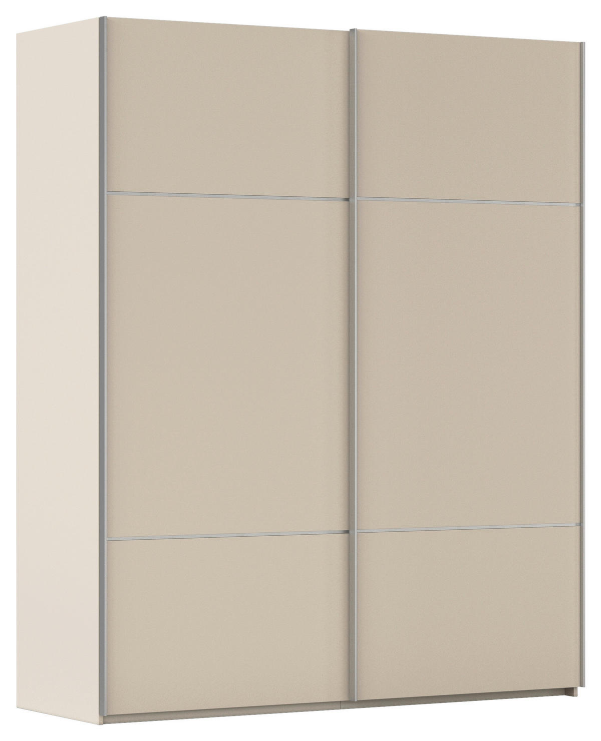 SCHWEBETÜRENSCHRANK in Champagner  - Champagner/Alufarben, Konventionell, Holzwerkstoff/Metall (181/223/68cm) - Novel