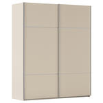 SCHWEBETÜRENSCHRANK 181/223/68 cm 2-türig Champagner  - Champagner/Alufarben, KONVENTIONELL, Holzwerkstoff/Metall (181/223/68cm) - Novel