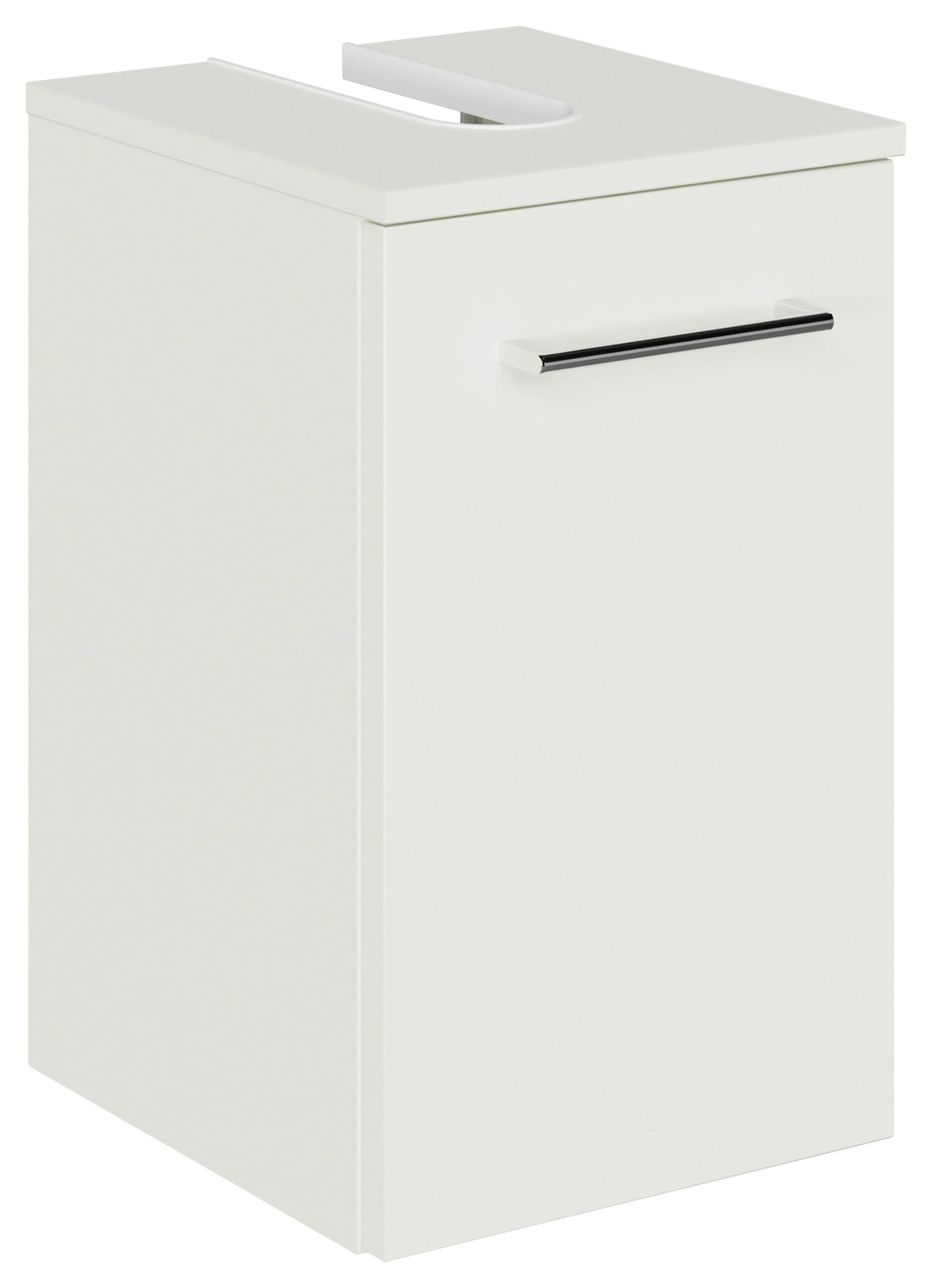 WASCHBECKENUNTERSCHRANK 30/49,8/33,3 cm  - Chromfarben/Weiß, KONVENTIONELL, Holzwerkstoff/Metall (30/49,8/33,3cm) - Sadena