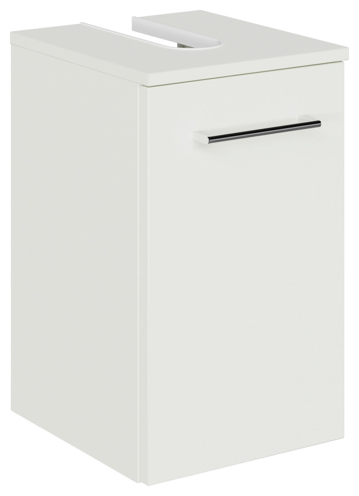 WASCHBECKENUNTERSCHRANK 30/49,8/33,3 cm  - Chromfarben/Weiß, KONVENTIONELL, Holzwerkstoff/Metall (30/49,8/33,3cm) - Sadena