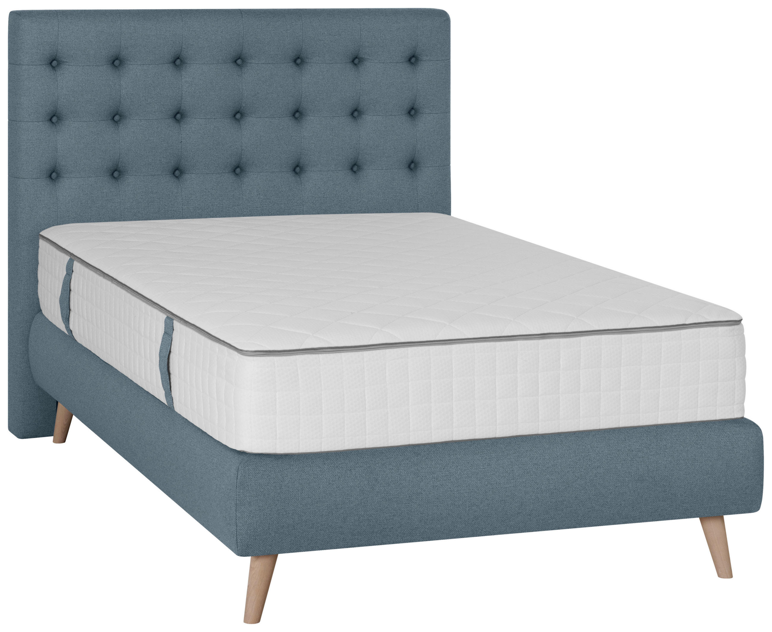 BOXSPRINGBETT 120/200 cm  in Blau  - Blau, Design, Holz/Textil (120/200cm) - Carryhome