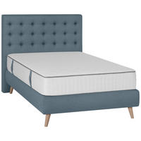 BOXSPRINGBETT 120/200 cm  in Blau  - Blau, Design, Holz/Textil (120/200cm) - Carryhome