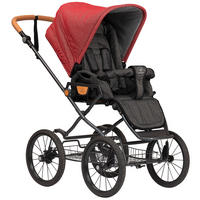 KINDERWAGEN IDA  - Bordeaux/Anthrazit, Basics, Textil/Metall (62/110/110cm) - Naturkind