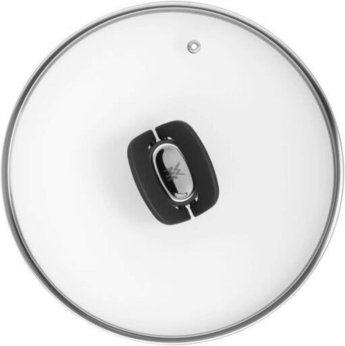 POKLOPAC  28 cm   Click & Serve  - boje oplemenjenog čelika/crna, Basics, staklo/metal (28cm) - WMF