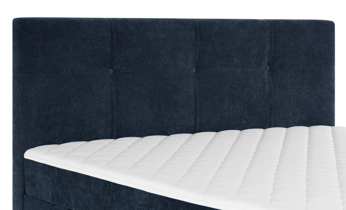 BOXBETT 180/200 cm  in Blau  - Blau/Schwarz, KONVENTIONELL, Holz/Textil (180/200cm) - Welnova