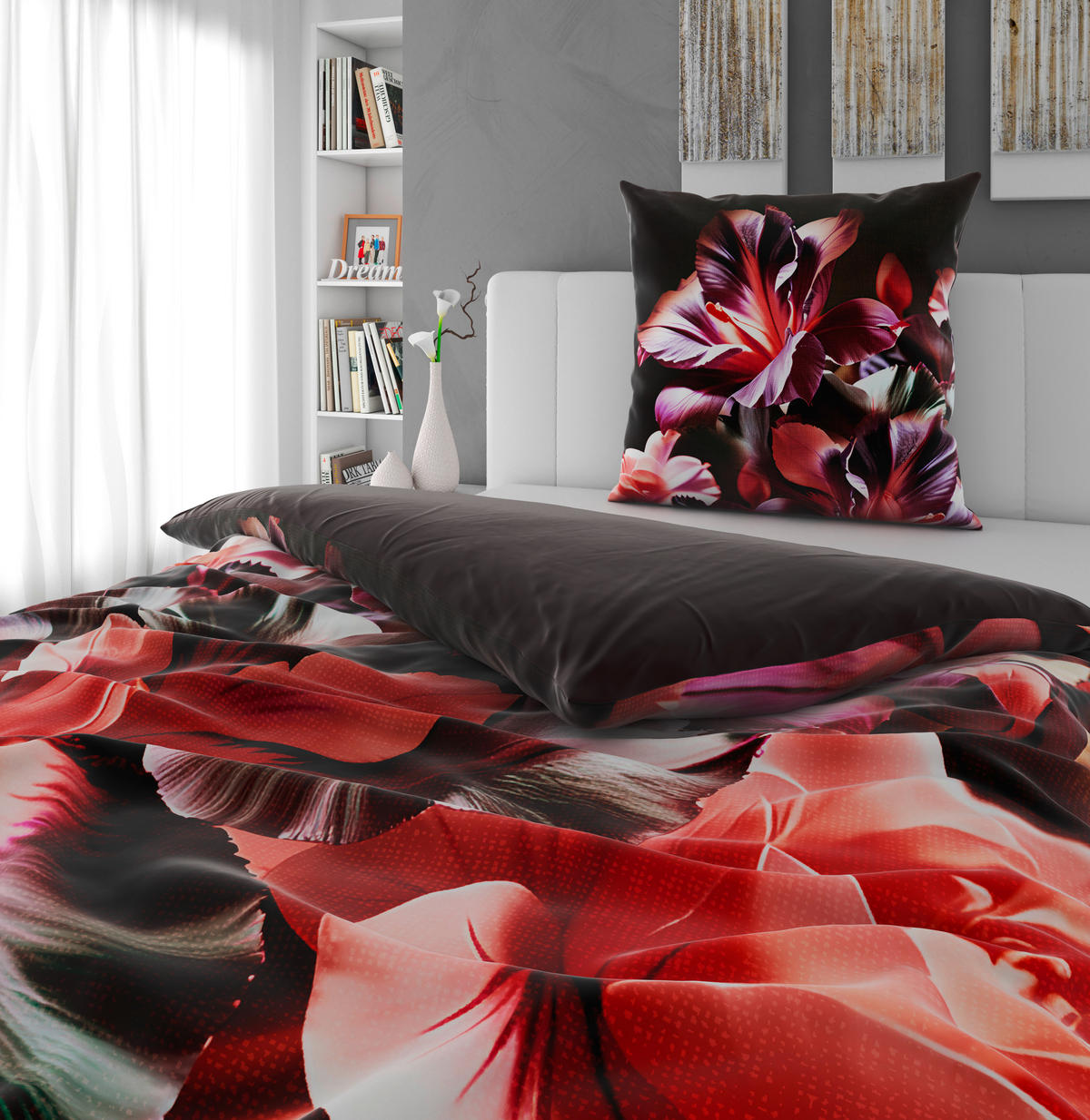 WENDEBETTWÄSCHE Satin 135/200 cm  - Lila, Textil (135/200cm) - Novel