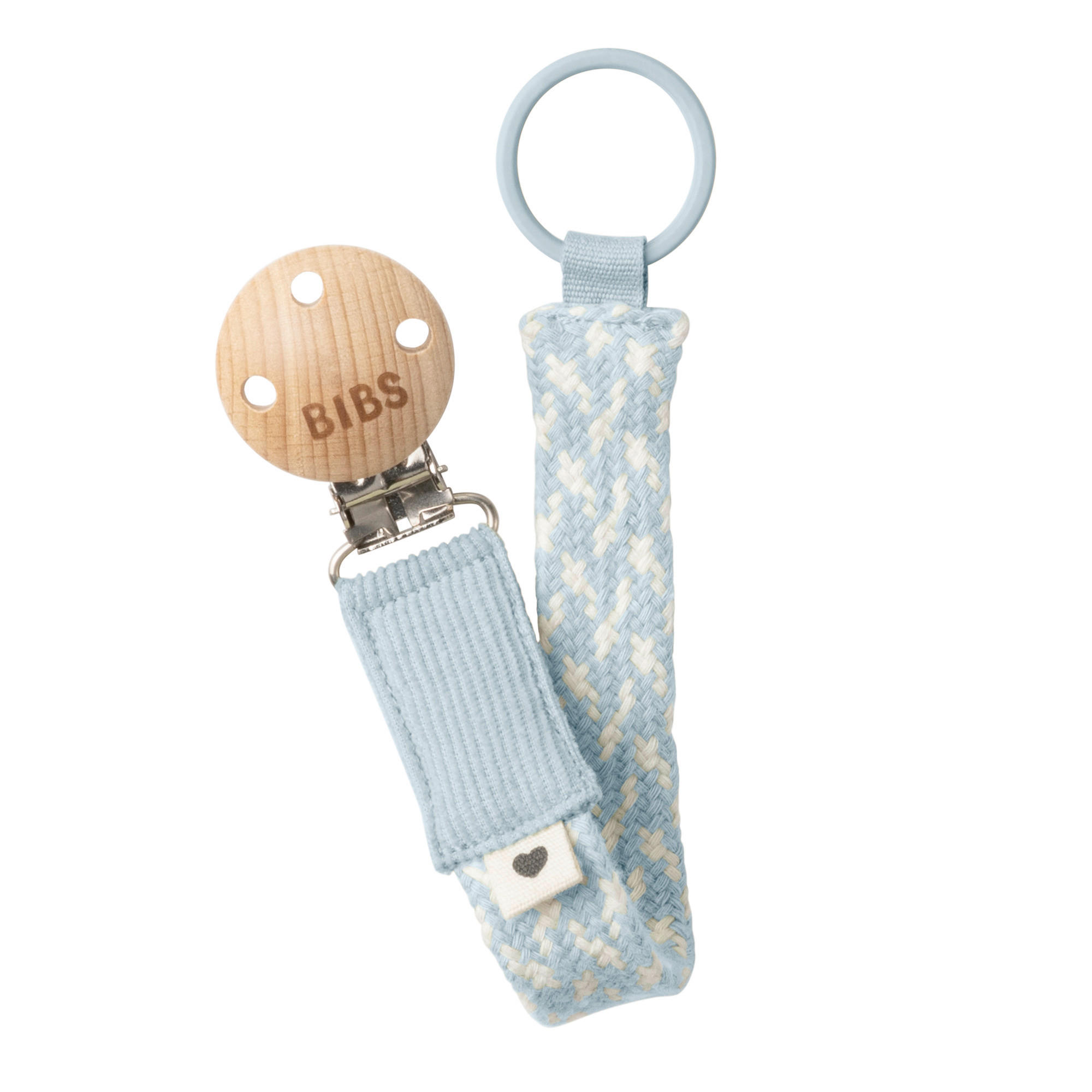 SCHNULLERKETTE 0 Monat(e)  - Creme/Hellblau, Basics, Holz/Textil (7,8/18,9/2,2cm)