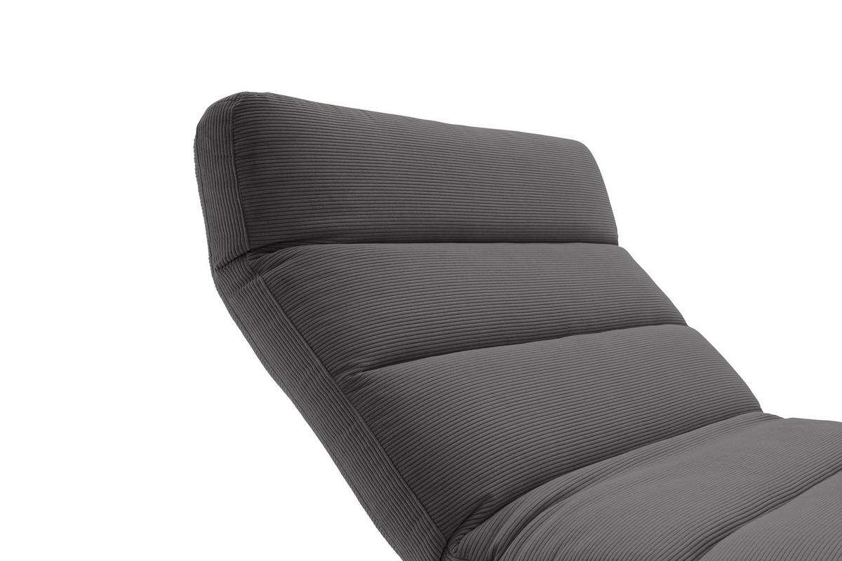 RELAXLIEGE Feincord Mokka  - Schwarz/Mokka, Design, Textil/Metall (120/54-113/158-198cm) - Pure Home Lifestyle