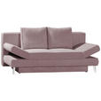 SCHLAFSOFA  in Cord Rosa  - Chromfarben/Rosa, Design, Textil/Metall (200/85/90cm) - Xora