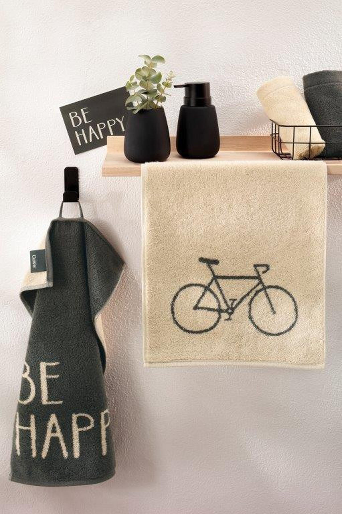 BRISAČA Postcards Towels Edition  modra, bež 30/50 cm  - modra/bež, Konvencionalno, tekstil (30/50cm) - Cawoe