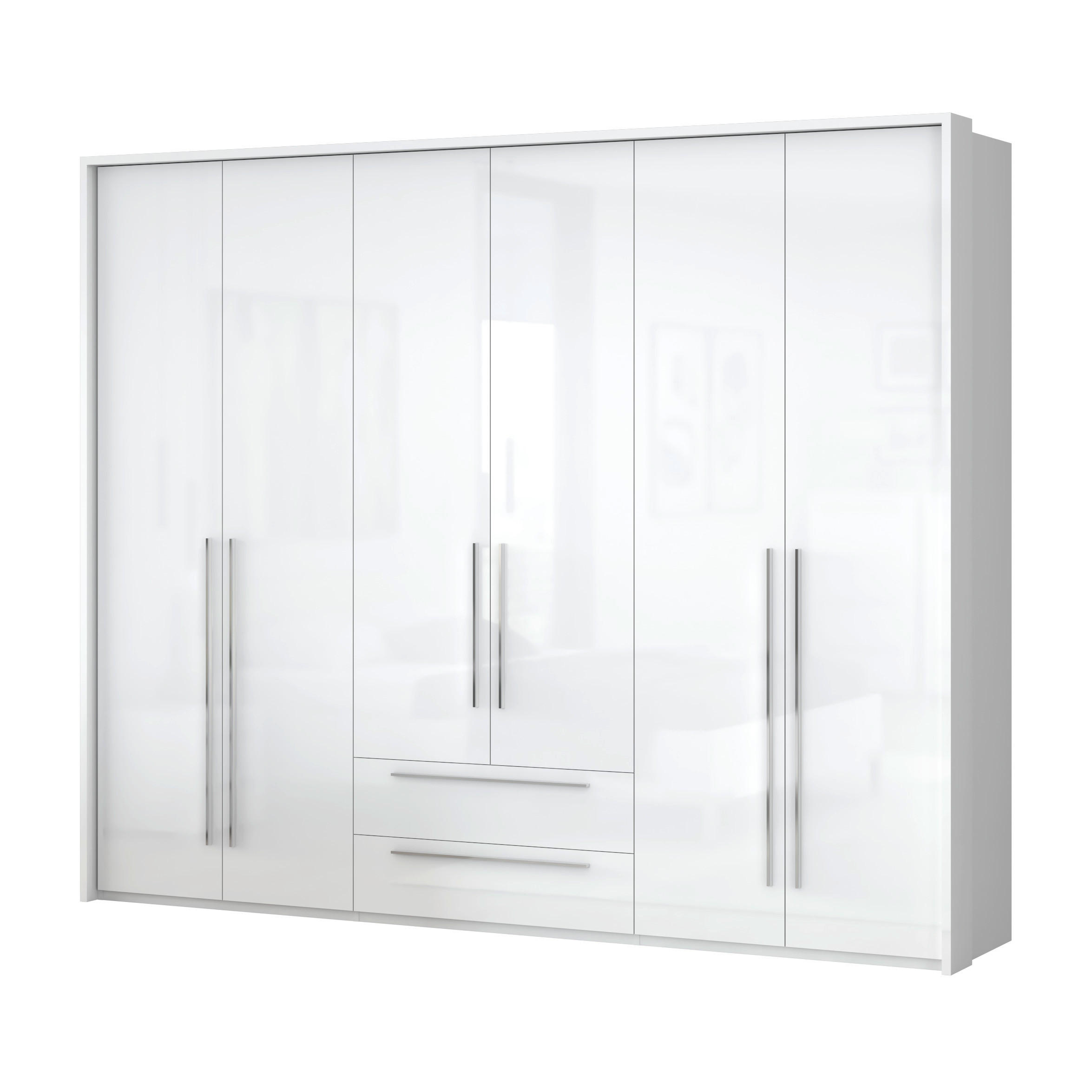 ORMAR SA KLASIČNIM VRATIMA bela, bela visoki sjaj  227/226/60 cm  - bela visoki sjaj/bela, Dizajnerski, pločasti materijal/plastika (227/226/60cm)