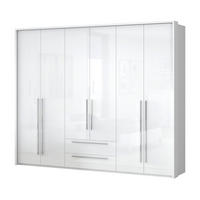 ORMAR SA KLASIČNIM VRATIMA bela, bela visoki sjaj  227/226/60 cm  - bela visoki sjaj/bela, Dizajnerski, pločasti materijal/plastika (227/226/60cm)