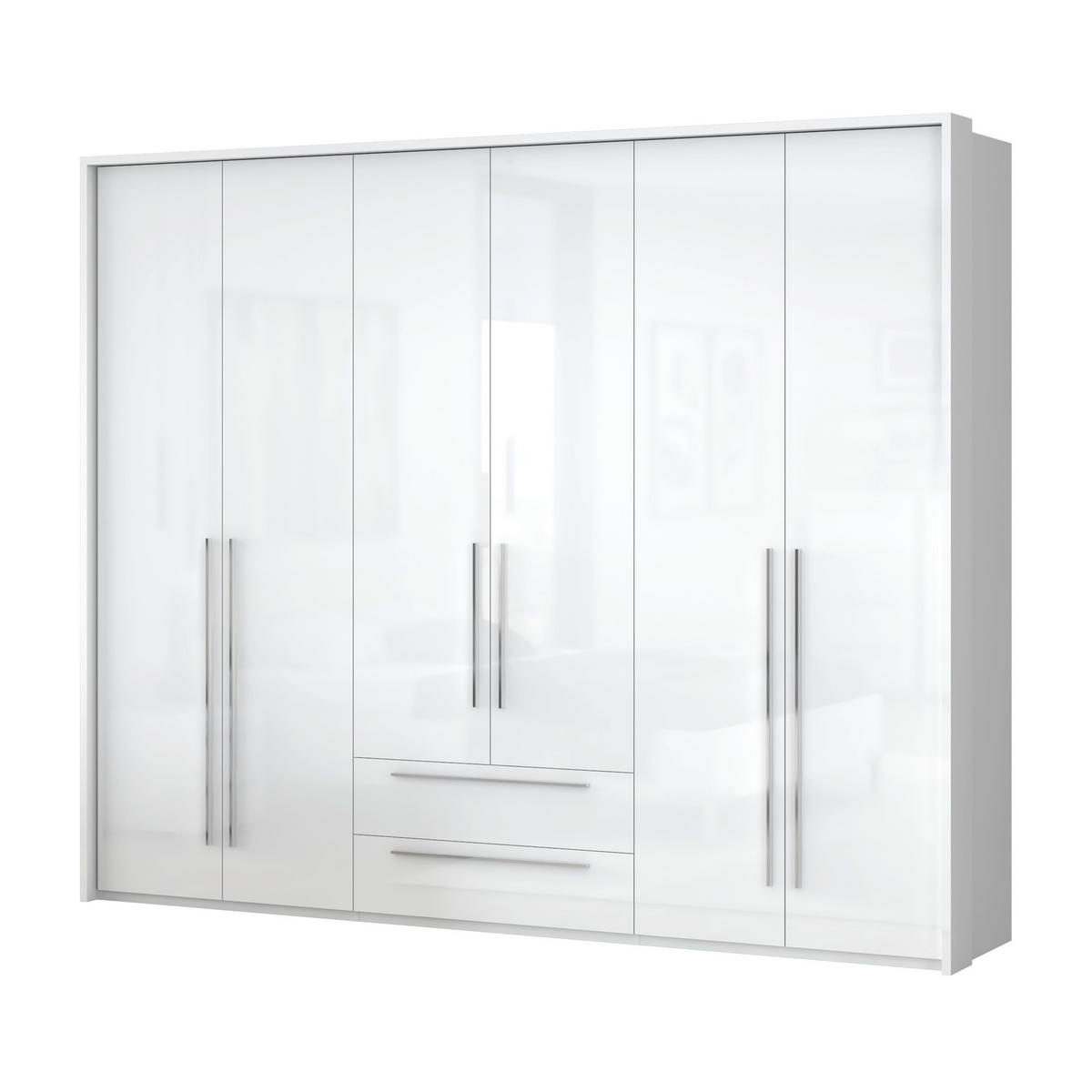 ORMAR SA KLASIČNIM VRATIMA bela, bela visoki sjaj  227/226/60 cm  - bela visoki sjaj/bela, Dizajnerski, pločasti materijal/plastika (227/226/60cm)