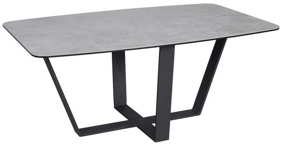 COUCHTISCH ESG 100/60/42 cm rechteckig Grau, Schwarz - Schwarz/Grau, Design, Glas/Keramik (100/60/42cm) - Novel