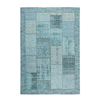 FLACHWEBETEPPICH 155/230 cm Patch Türkis  - Türkis, Trend, Textil (155/230cm) - Novel