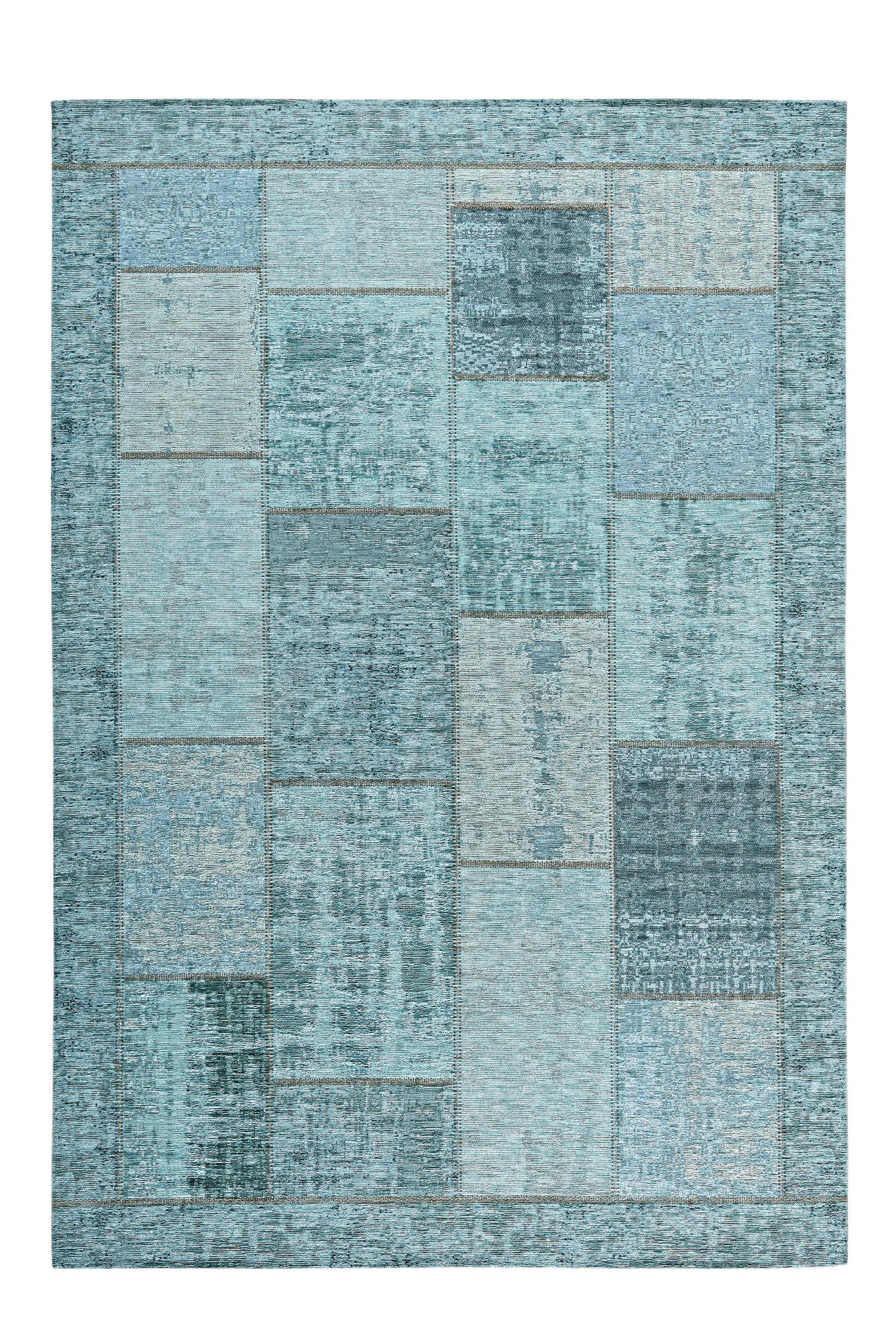 Novel Flachwebeteppich Patch Türkis 155x230 cm