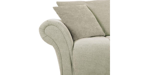 BIGSOFA Flachgewebe Beige - Beige/Schwarz, KONVENTIONELL, Holz/Textil (290/78/115cm) - Carryhome