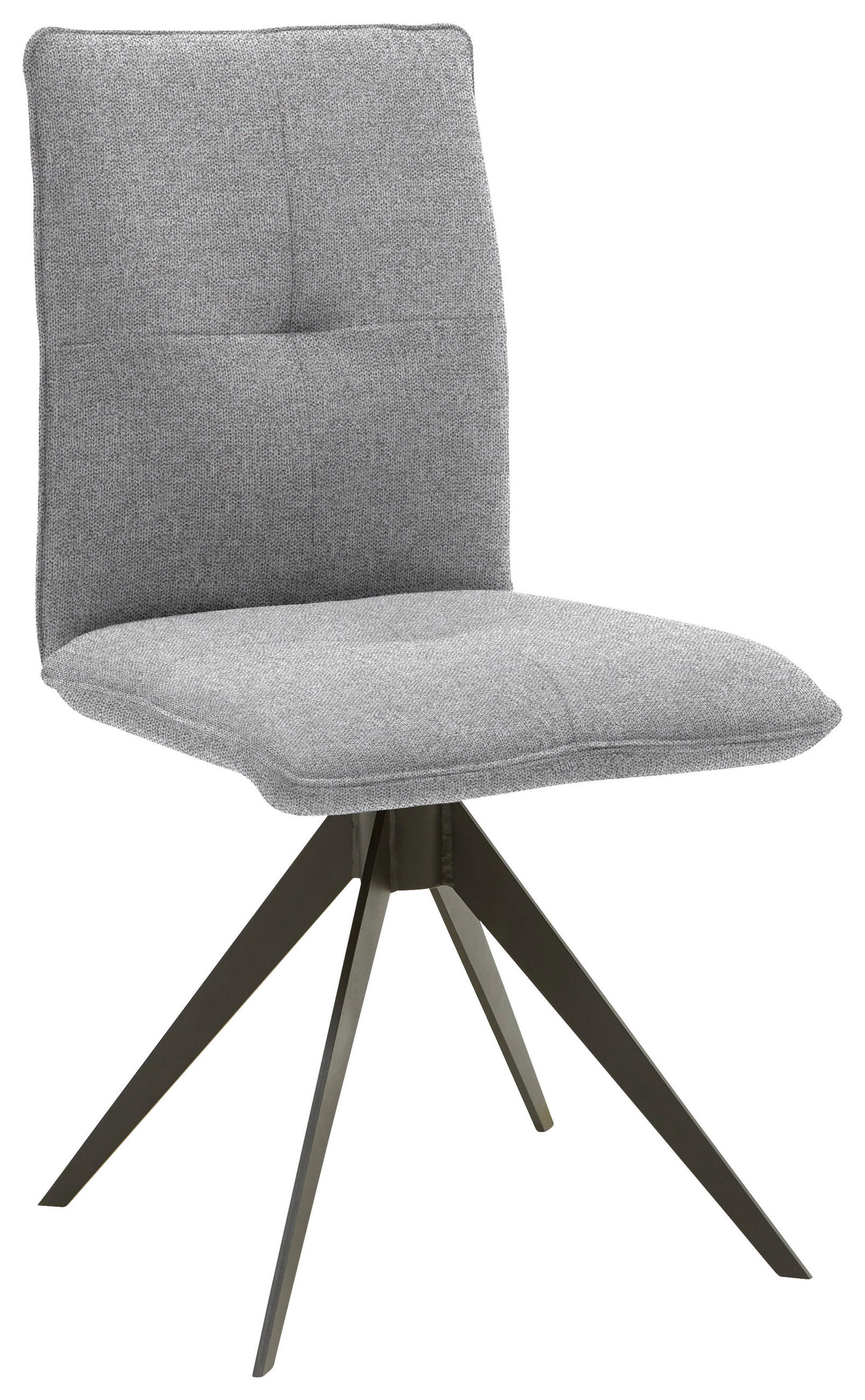 STUHL  in Stahl Flachgewebe Metall, Textil  - Schwarz/Grau, Design, Textil/Metall (46/91/62cm) - Dieter Knoll