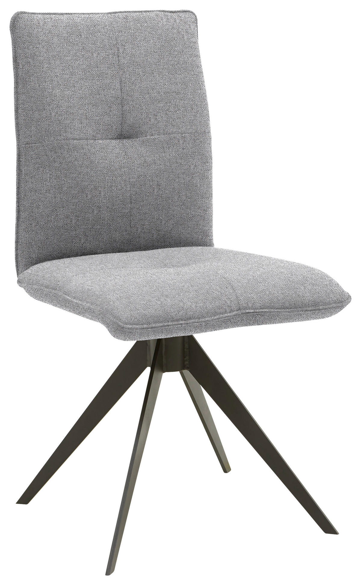 STUHL  in Stahl Flachgewebe Metall, Textil  - Schwarz/Grau, Design, Textil/Metall (46/91/62cm) - Dieter Knoll