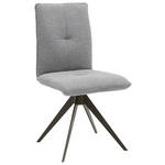 STUHL , Lederauswahl, Stoffauswahl, Typenauswahl, Gestellauswahl , Flachgewebe  - Schwarz/Grau, Design, Textil/Metall (46/91/62cm) - Dieter Knoll