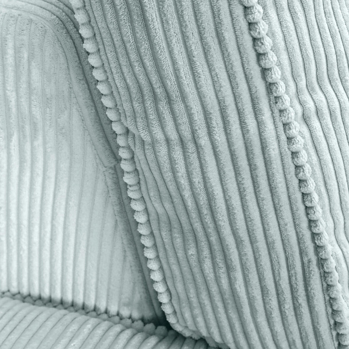 ECKSOFA Hellblau Cord Zierkissen, Rückenkissen, Rücken echt  - Schwarz/Hellblau, MODERN, Kunststoff/Textil (228/307cm) - Carryhome