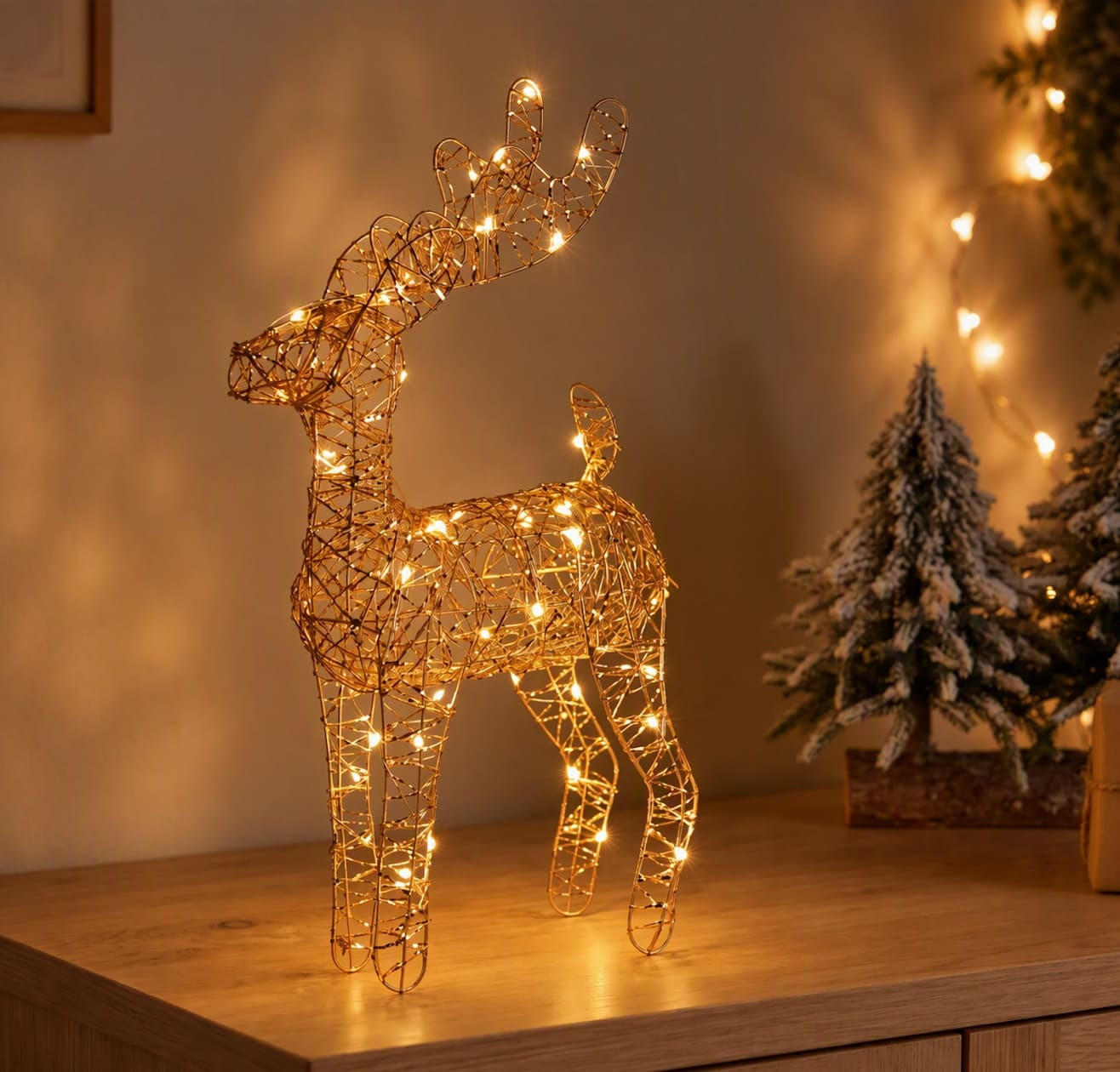 LED-DEKOLEUCHTE - Goldfarben, Basics, Kunststoff (30/10/46cm) - STT