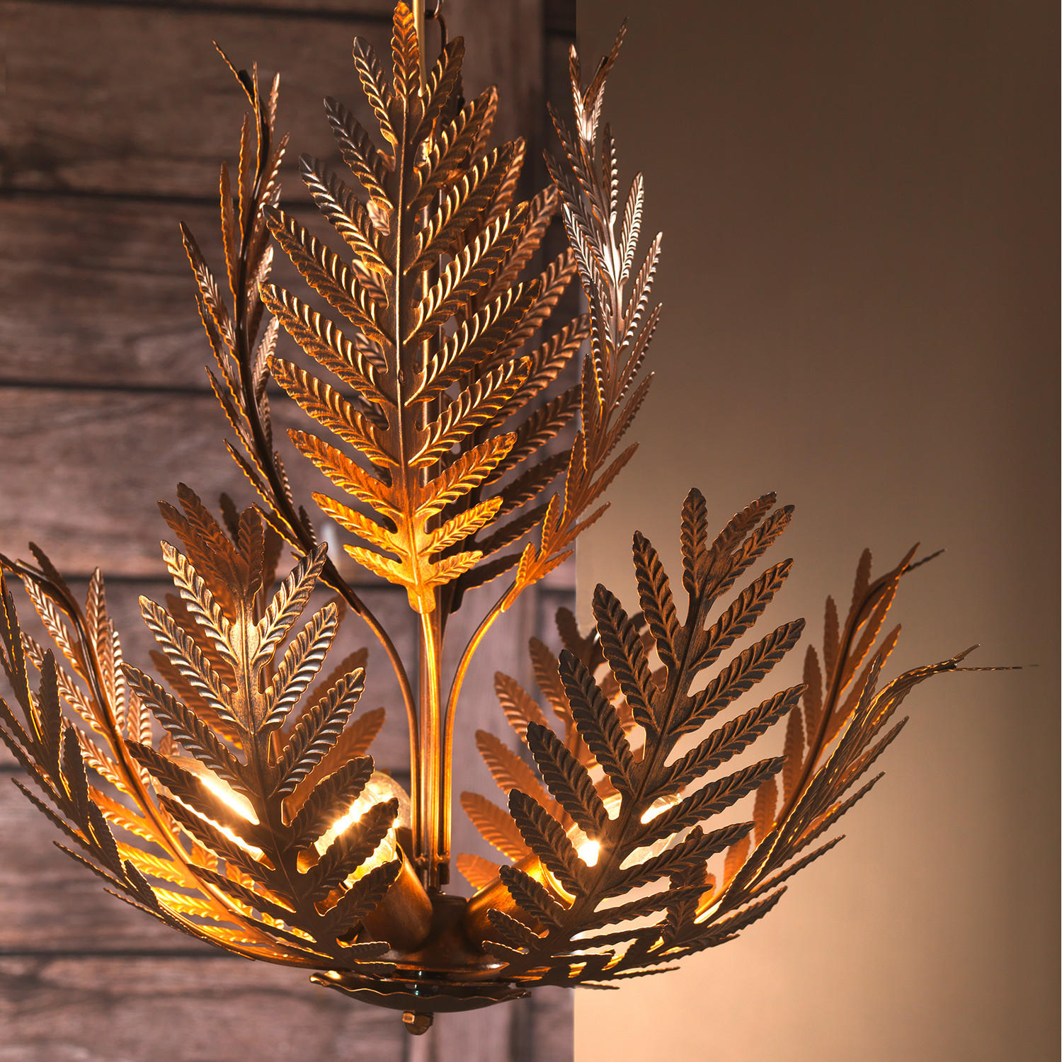HÄNGELEUCHTE 55/105 cm   - Bronzefarben, Natur, Metall (55/105cm)