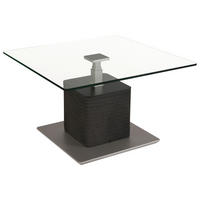 COUCHTISCH in Kunststoff, Glas, Holzwerkstoff 80/80/47-65 cm  - Anthrazit/Silberfarben, Design, Glas/Holzwerkstoff (80/80/47-65cm) - Venda