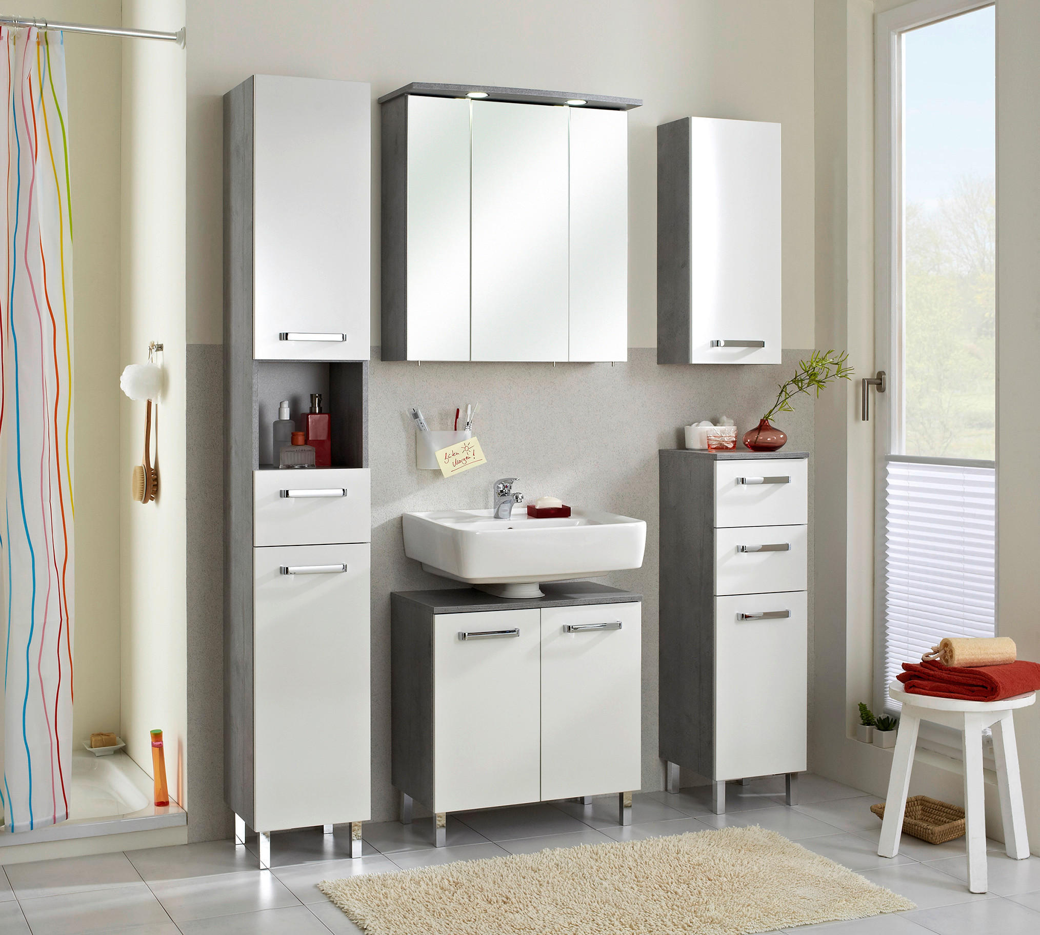 HÄNGESCHRANK 30/70/20 cm  - Chromfarben/Weiß, Design, Holzwerkstoff/Metall (30/70/20cm) - Xora