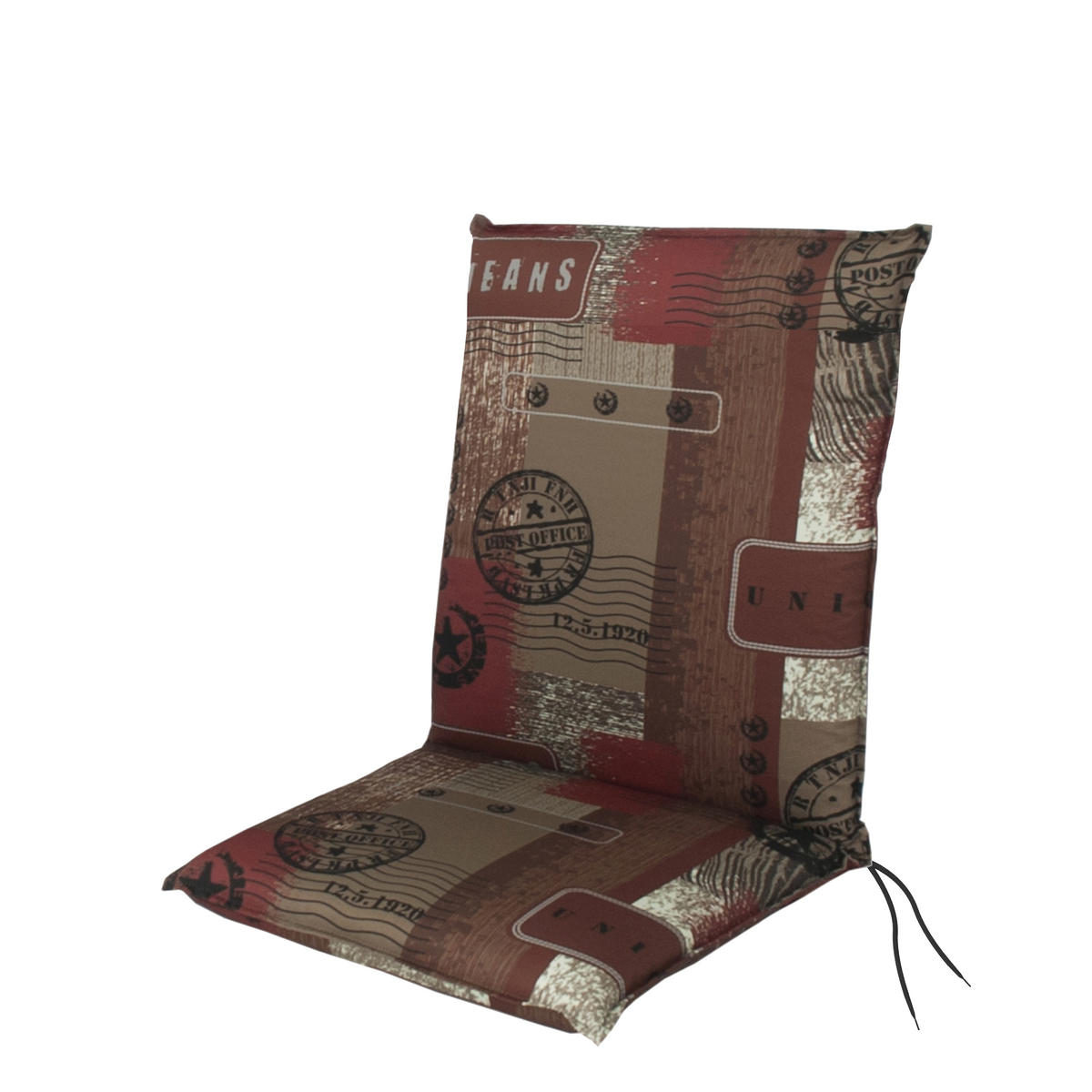 PODLOŽKA NA ŽIDLI, 48/100/6 cm - bordeaux/hnědá, textil (48/100/6cm) - Ambia Garden