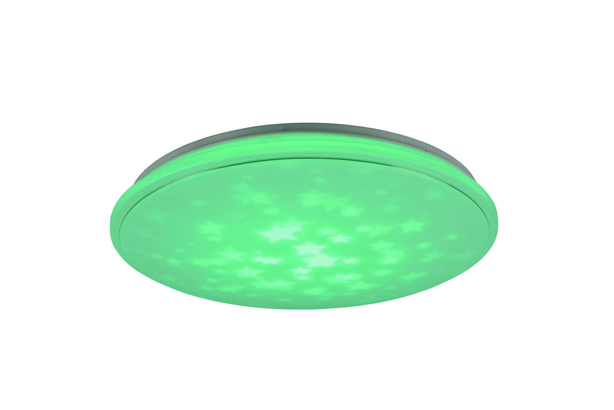 LED-DECKENLEUCHTE  50/8 cm    - Weiss/Schwarz, Basics, Kunststoff (50/8cm)