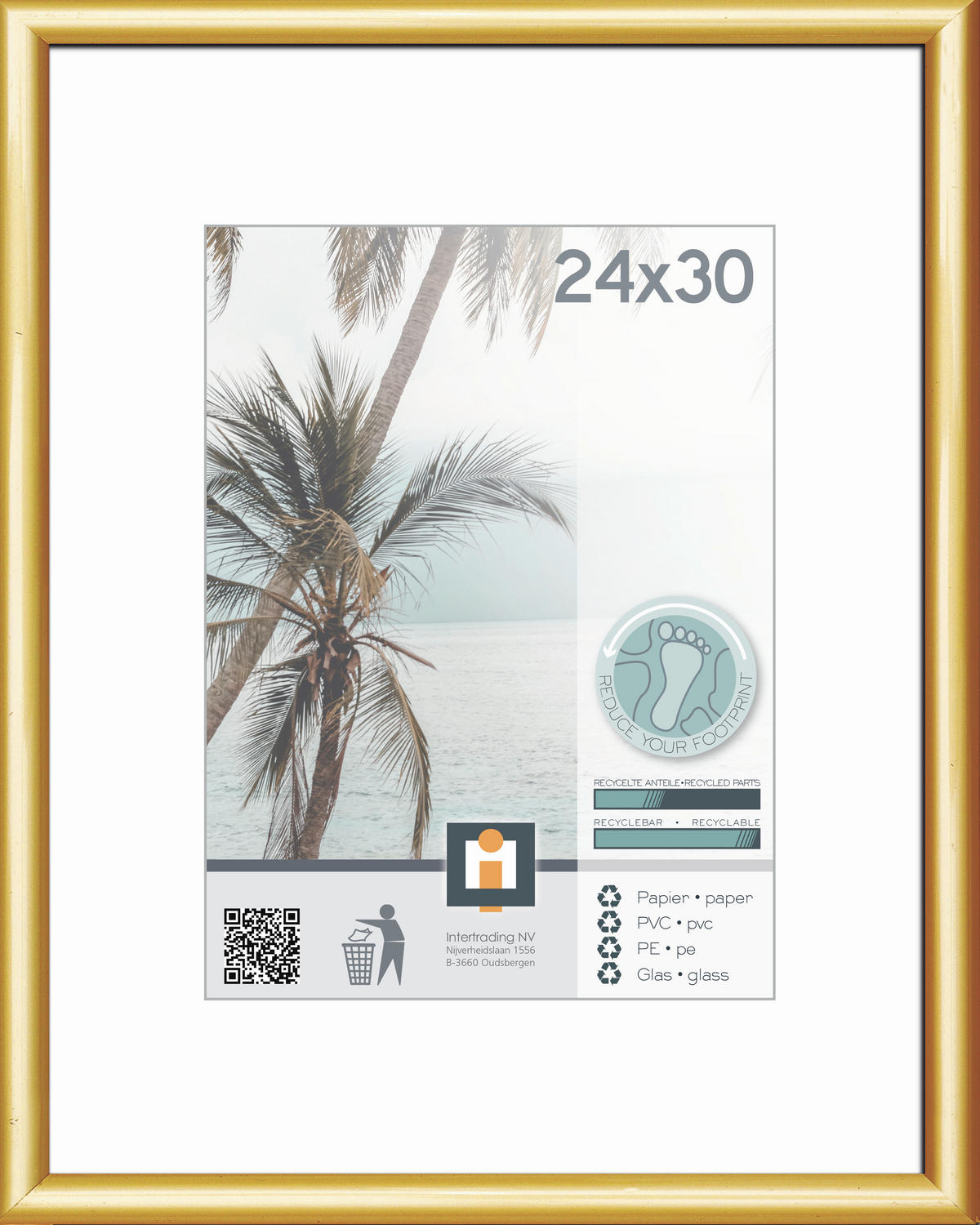 RÁM NA OBRAZY, 1 foto 24 cm x 30 cm - Basics, plast/sklo (24/30cm)