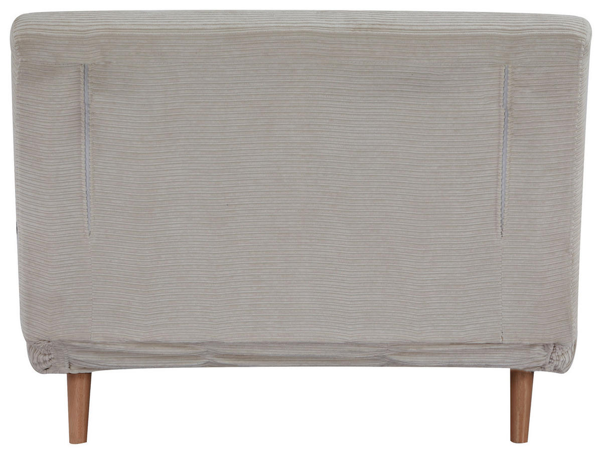 FEKVŐFOTEL textil krémszínű  - krémszínű/natúr színű, Modern, textil/fa (102/82/91cm) - MID.YOU