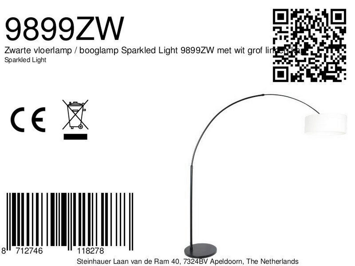 STEHLEUCHTE - Weiss/Schwarz, Trend, Textil/Metall (50/240/230cm)