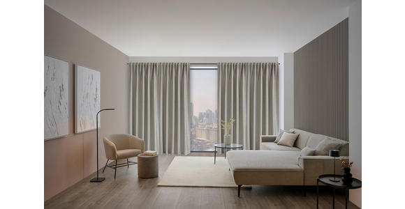 FERTIGVORHANG  black-out (lichtundurchlässig)  140/245 cm   - Sandfarben, KONVENTIONELL, Textil (140/245cm) - Dieter Knoll